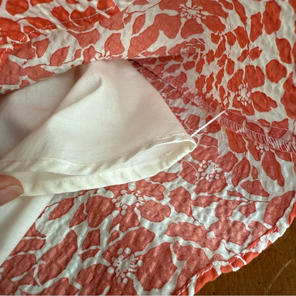 J. Crew Strapless Dress in Orange and White - 100% Cotton - NWT - Picture 11 of 16